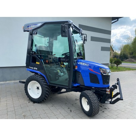 Iseki TXGS24 z kabiną i przednim TUZ na oponach Garden Pro